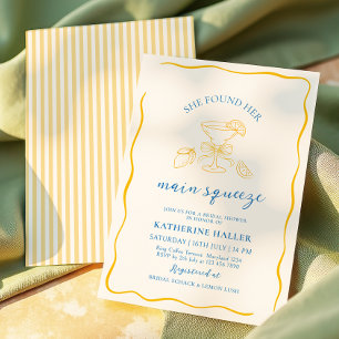 Invitation Fête des mariées de citron méditerranéen