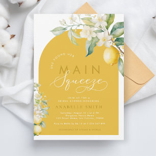 Invitation Fête des mariées de citrons floraux de Squeeze