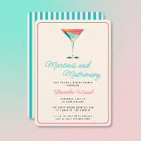 Fête des mariées de cocktails Martinis et Matrimon
