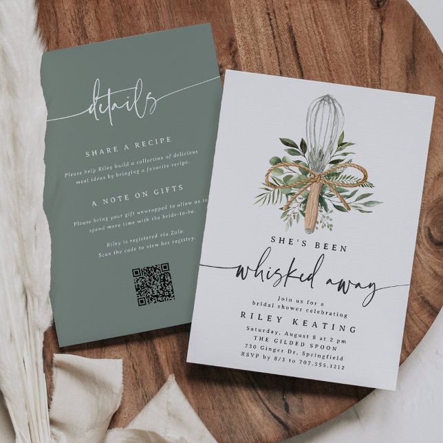 Invitation Fête des mariées de code QR de cuisine jetée (Créateur téléchargé)