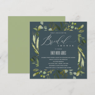 INVITATION FÊTE DES MARIÉES DE COULEUR D'EAU EN FLEUVE VERTE