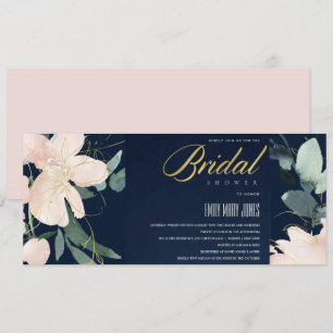 INVITATION FÊTE DES MARIÉES DE COULEUR D'EAU FLORALE BUNCH MA