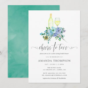 Invitation Fête des mariées de dégustation de vin de pinte et