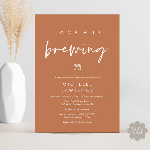 Invitation Fête des mariées de fête de la bière romantique mo