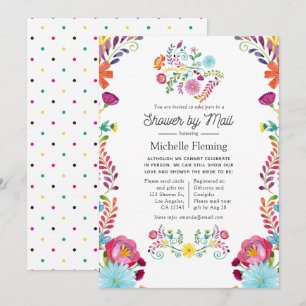 Invitation Fête des mariées de Fiesta Florale mexicaine par c