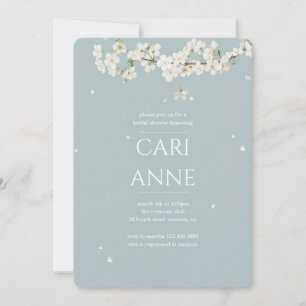 Invitation Fête des mariées de fleurs blanches