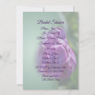 Invitation Fête des mariées de fleurs de tulipes violettes