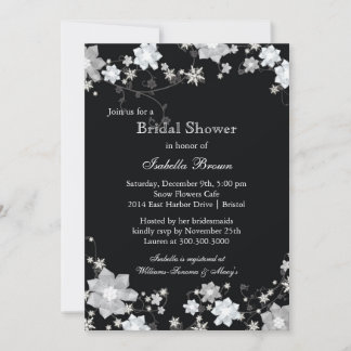 Invitation Fête des mariées de fleurs hivernales