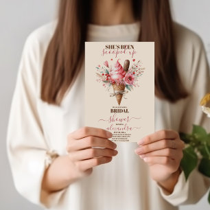 Invitation Fête des mariées de fleurs pastel à la crème glacé