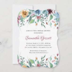 Invitation Fête des mariées de fleurs printanières