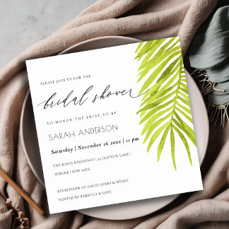 INVITATION FÊTE DES MARIÉES DE FOLIER EN FEUILLES D'EAU EN PA