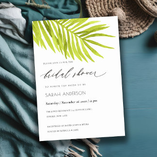 INVITATION FÊTE DES MARIÉES DE FOLIER EN FEUILLES D'EAU EN PA