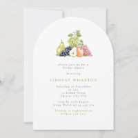 Fête des mariées de fruits d'aquarelle minimaliste