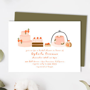 Invitation Fête des mariées de gâteaux de Berry Creuse à la m