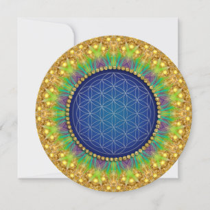 Invitation Fête des mariées de géométrie sacrée Royal Blue Go