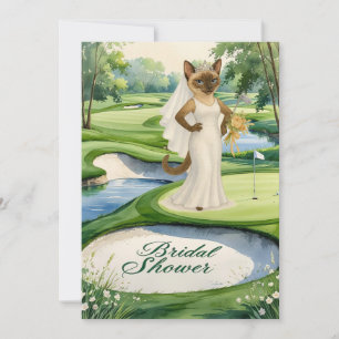 Invitation FÊTE DES MARIÉES de GOLF pour golfeur Amoureux des