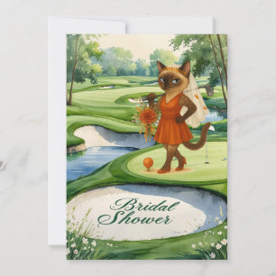 Invitation FÊTE DES MARIÉES de GOLF pour golfeur Amoureux des