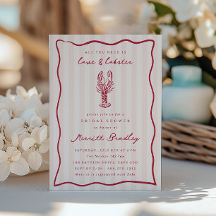 Invitation Fête des mariées de homard de gribouille