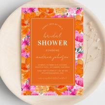 Fête des mariées de jardin d'été rose et orange vi