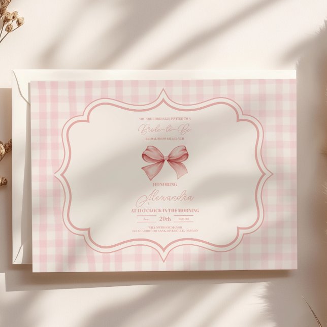 Invitation Fête des mariées de la corbeille rose (Créateur téléchargé)