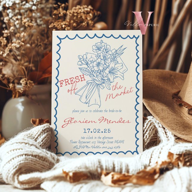 Invitation Fête des mariées de la main frais hors  (Créateur téléchargé)