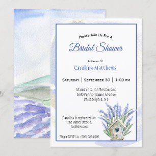 Invitation Fête des mariées de la maison d'oiseaux Rustique B