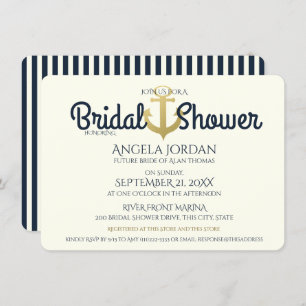 Invitation Fête des mariées de la marine nautique et de l'Anc