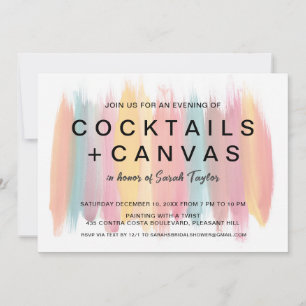 Invitation Fête des mariées de la partie de peinture