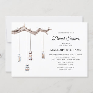 Invitation Fête des mariées de lanternes à pendage rustique