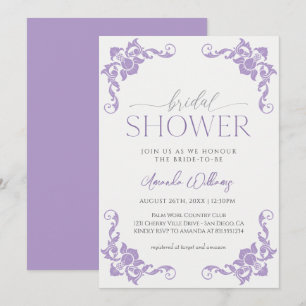 Invitation Fête des mariées de lavande Lilac française victor