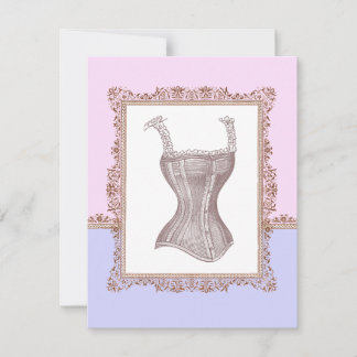 Invitation Fête des mariées de lingerie Corset victorienne