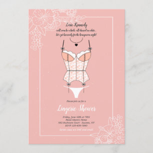 Invitation Fête des mariées de lingerie Dainty