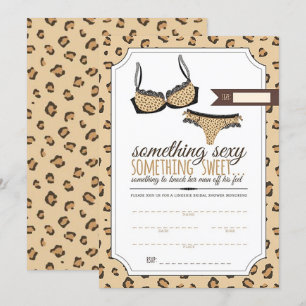 Invitation Fête des mariées de lingerie Leopard Motif