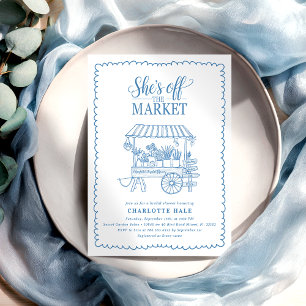 Invitation Fête des mariées de marché moderne tirée à la main