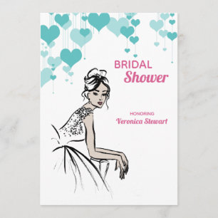 Invitation Fête des mariées de mariage 1950