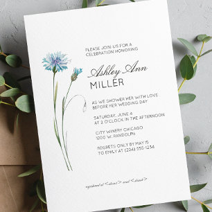 Invitation Fête des mariées de Mariage de détail floral minim
