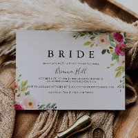 Fête des mariées de mariée florale rose verdoyante