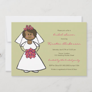 Invitation Fête des mariées de mariées de Mariage de caricatu