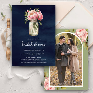 Invitation Fête des mariées de marine de la jarre de Mason ro