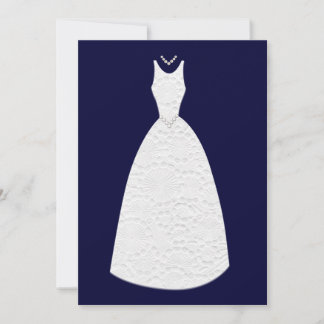 Invitation Fête des mariées de marine Vintage robe de Mariage