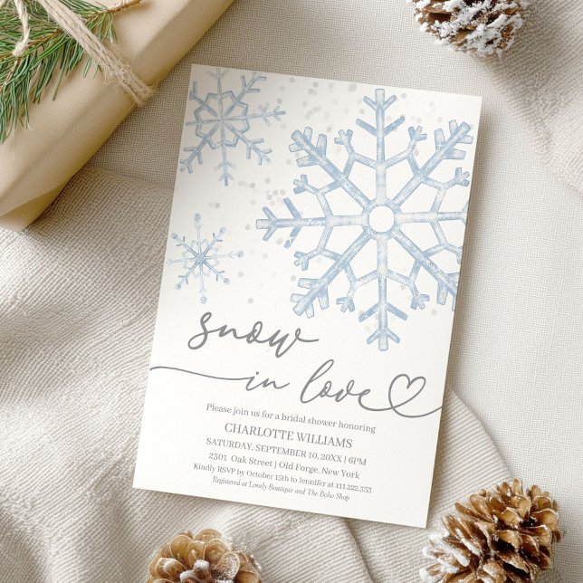 Invitation Fête des mariées de neige amoureuse (Créateur téléchargé)