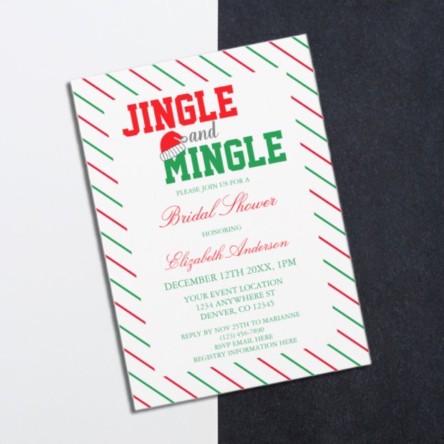Invitation Fête des mariées de Noël Jingle et Mingle (Créateur téléchargé)