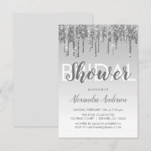 Invitation Fête des mariées de Parties scintillant à étincell