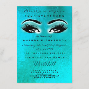 Invitation Fête des mariées de Parties scintillant de maquill