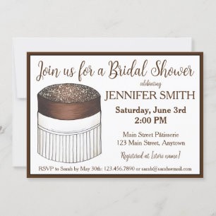 Invitation Fête des mariées de pâtisserie française Soufflé a