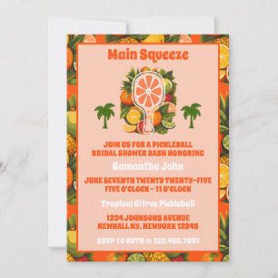 Invitation Fête des mariées de Pickleball de Citrus Tropical