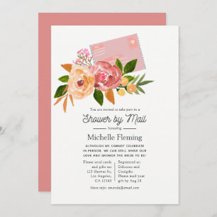 Invitation Fête des mariées de printemps Fleur sauvage aquare