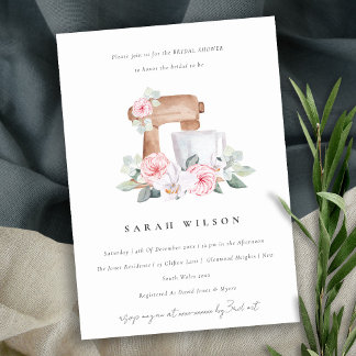 Invitation Fête des mariées de recette florale de mélange d'a