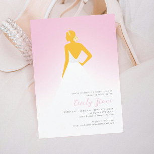 Invitation Fête des mariées de robe Mariage de Couture Blush 