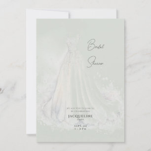 Invitation Fête des mariées de robe Mariage Sage